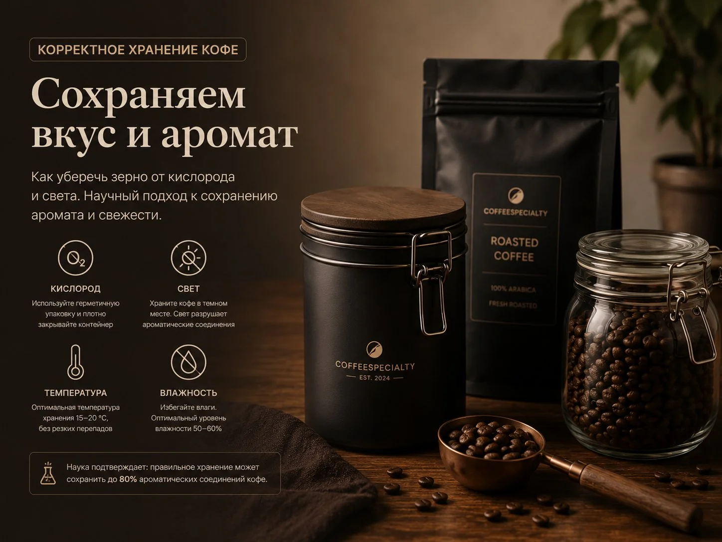 Хранение кофе в зёрнах
